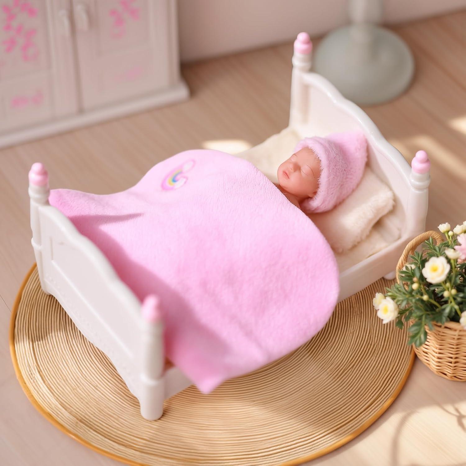 Muñeca Mini de Silicona BABESIDE 7.62 cm Realista con Accesorios