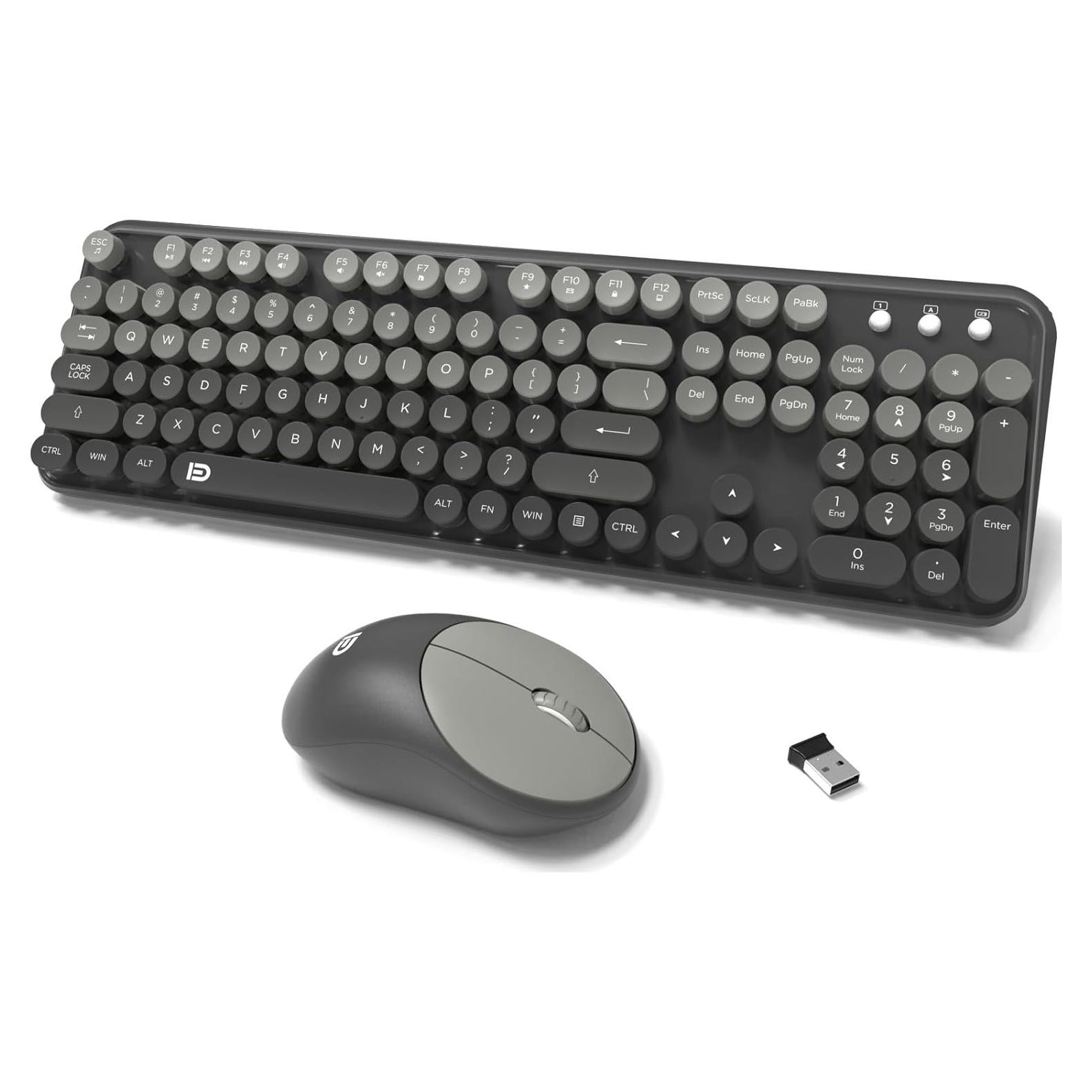 Combo Teclado y Ratón Inalámbricos TT-FOPETT 104 Teclas Redondas