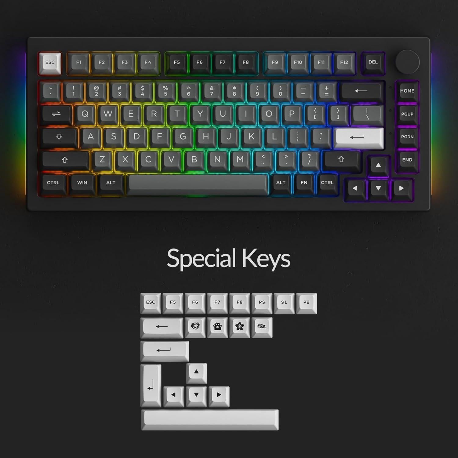 Teclado Mecánico Akko 5075B Plus 75% RGB Intercambiable