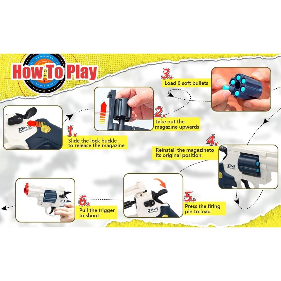 Pistola de Juguete Semiautomática JOCOUNY con Balas Blandas