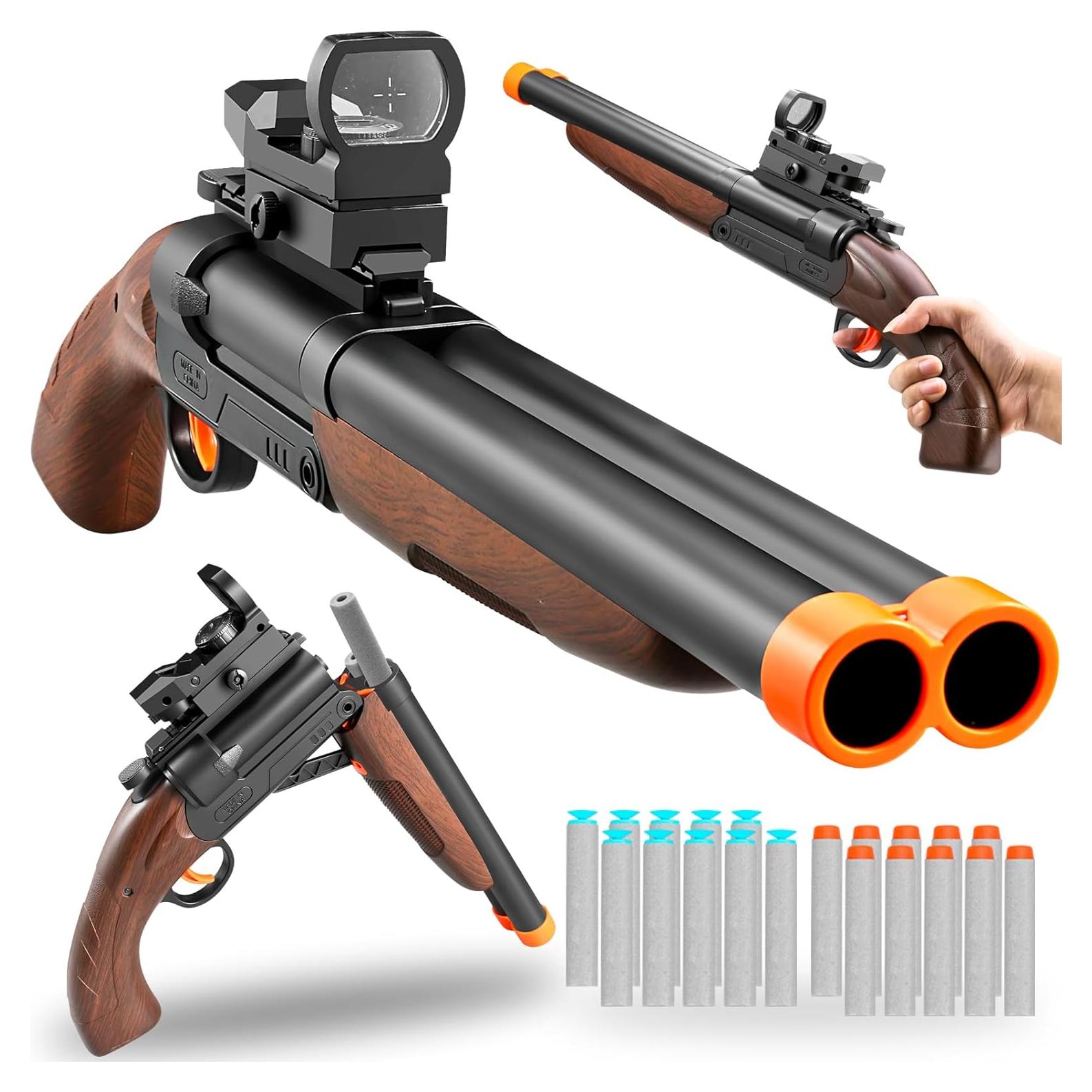 Escopeta de Juguete Doble Caño Amazing Astral 20 Balas