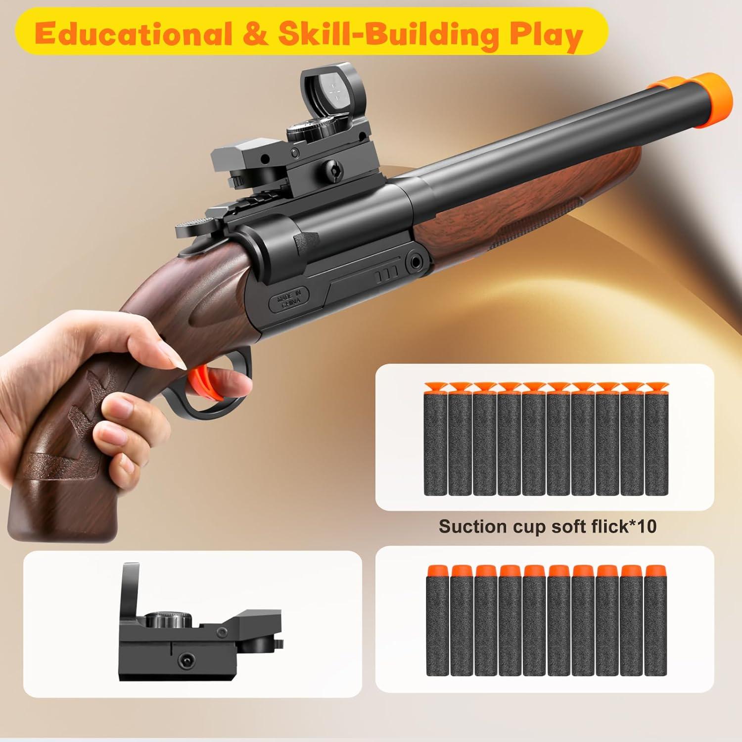 Escopeta de Juguete Doble Caño Amazing Astral 20 Balas