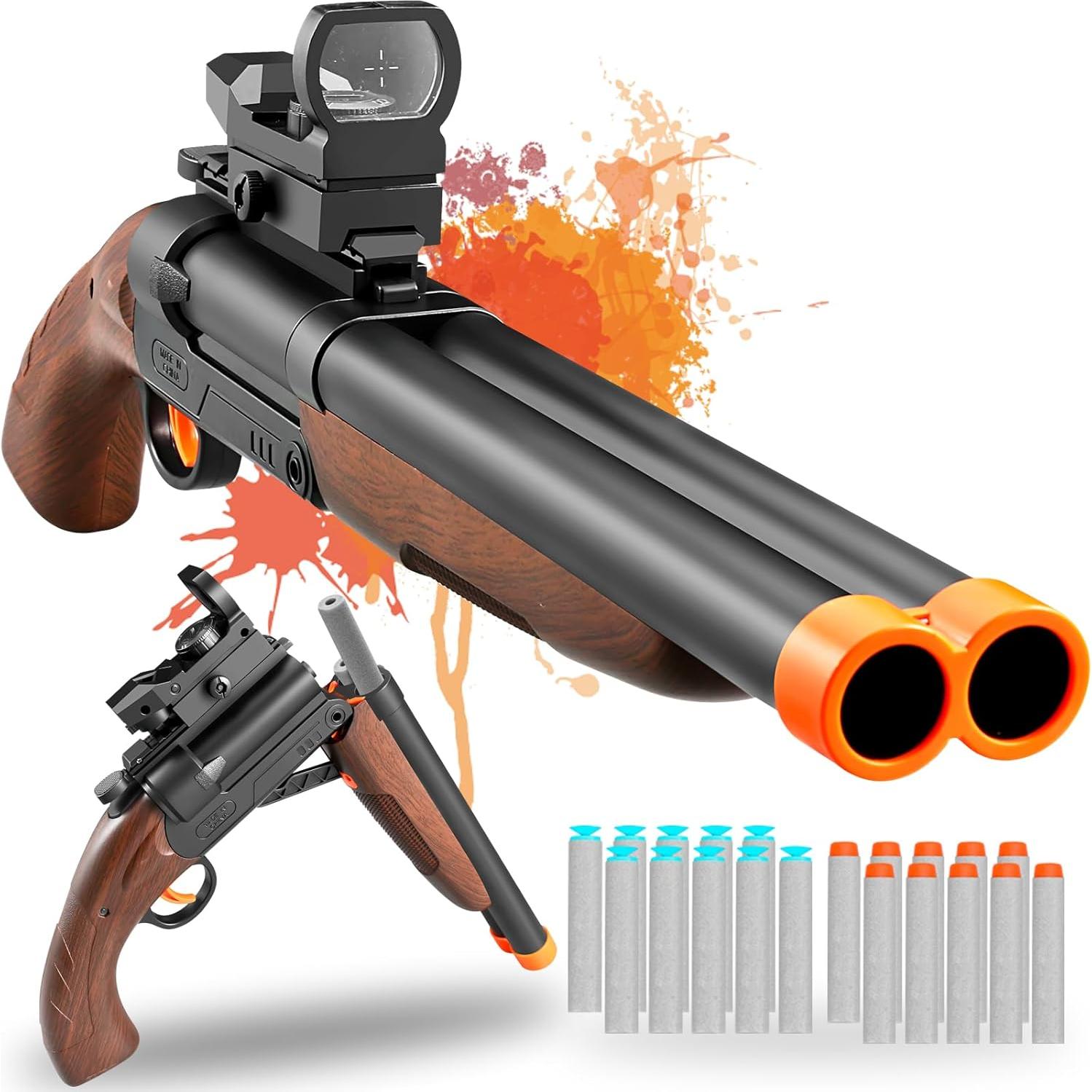 Escopeta de Juguete Doble Caño Amazing Astral 20 Balas