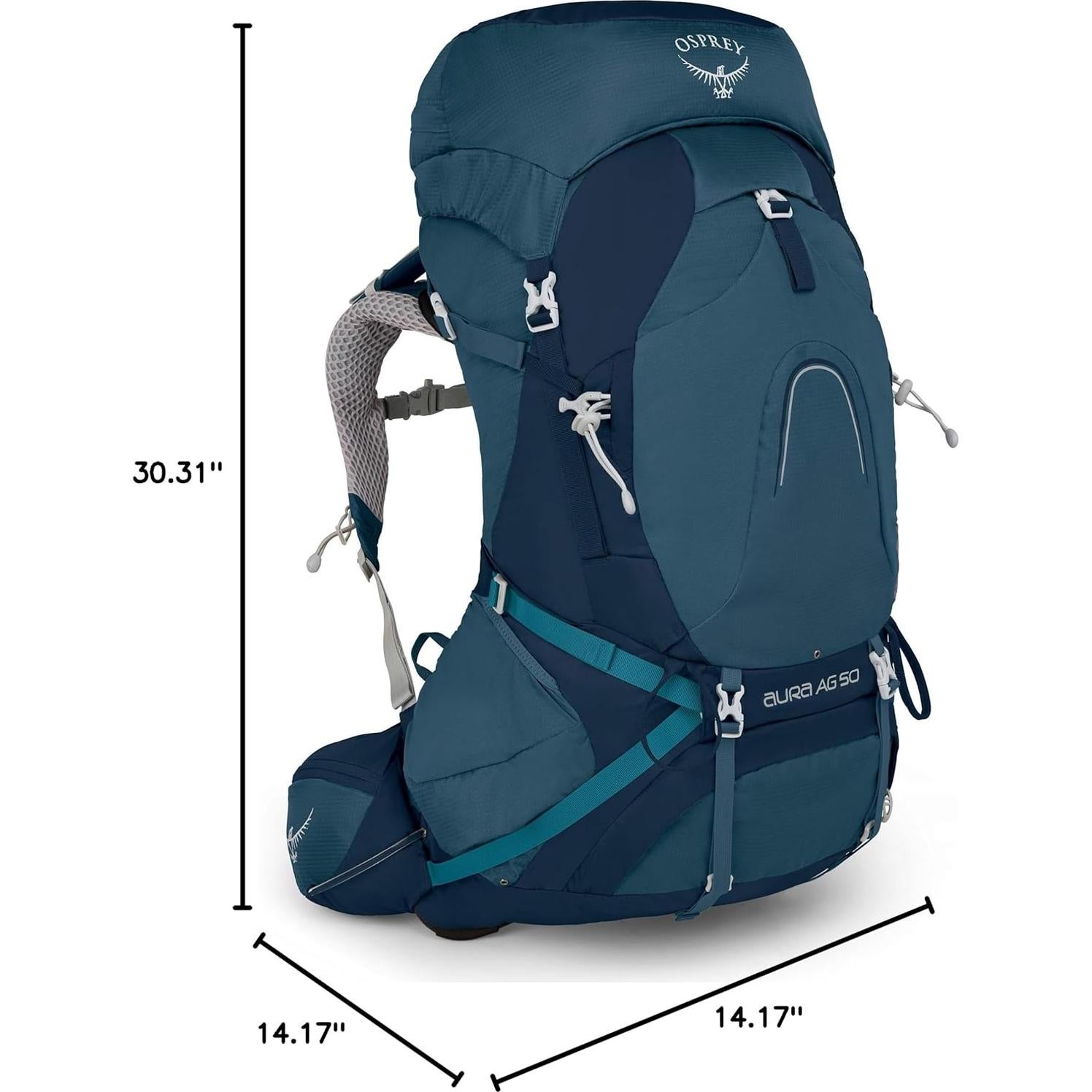Mochila de Senderismo Osprey Aura AG 50L Mujer Azul X-Pequeño