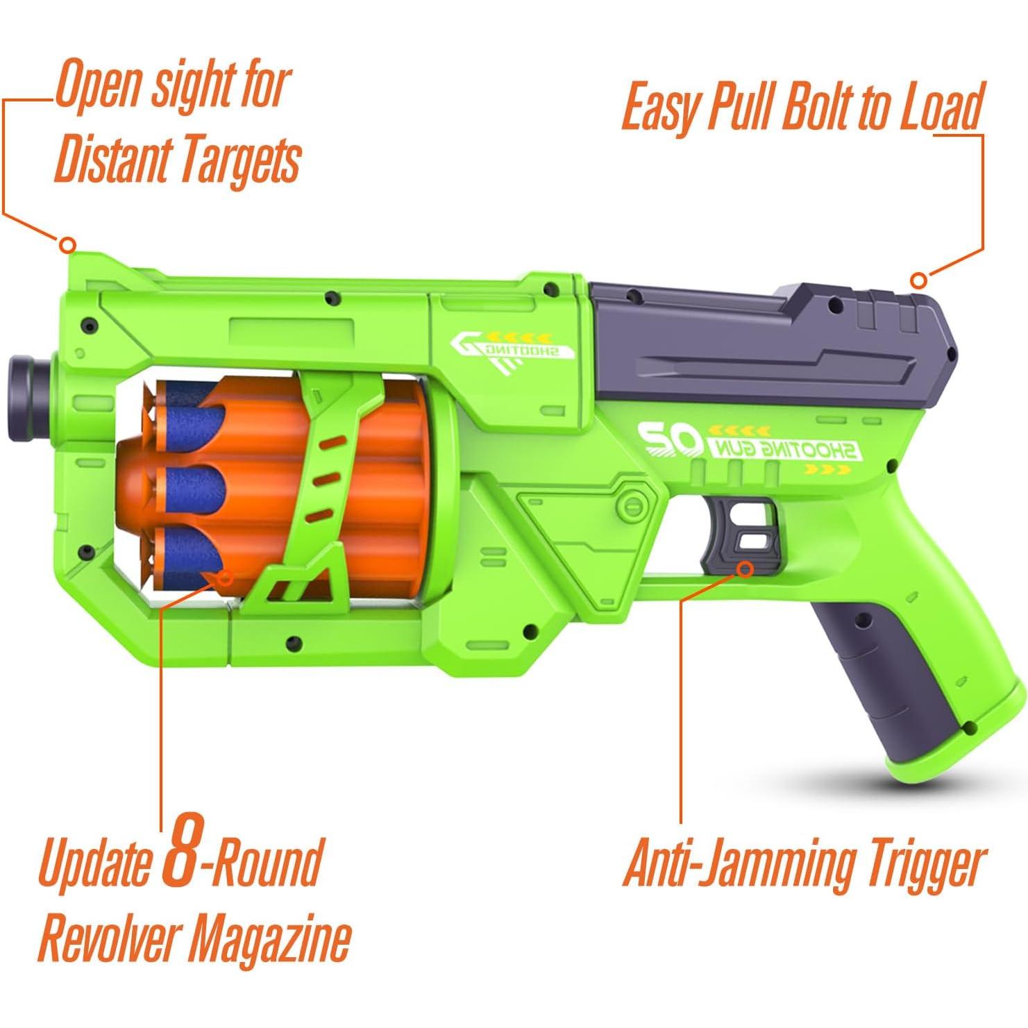 Pistola de Juguete ReechTree RD-8 con 16 Dardos de Espuma