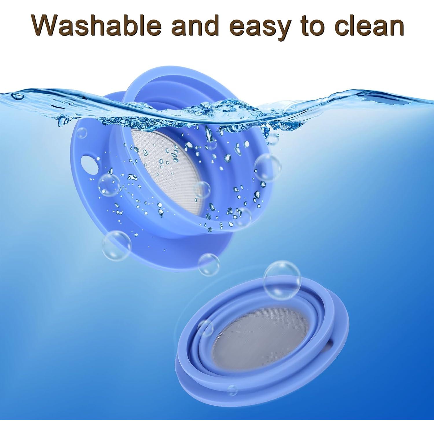 Goteador de café plegable VVGCS azul, filtro reutilizable 240-360 ml