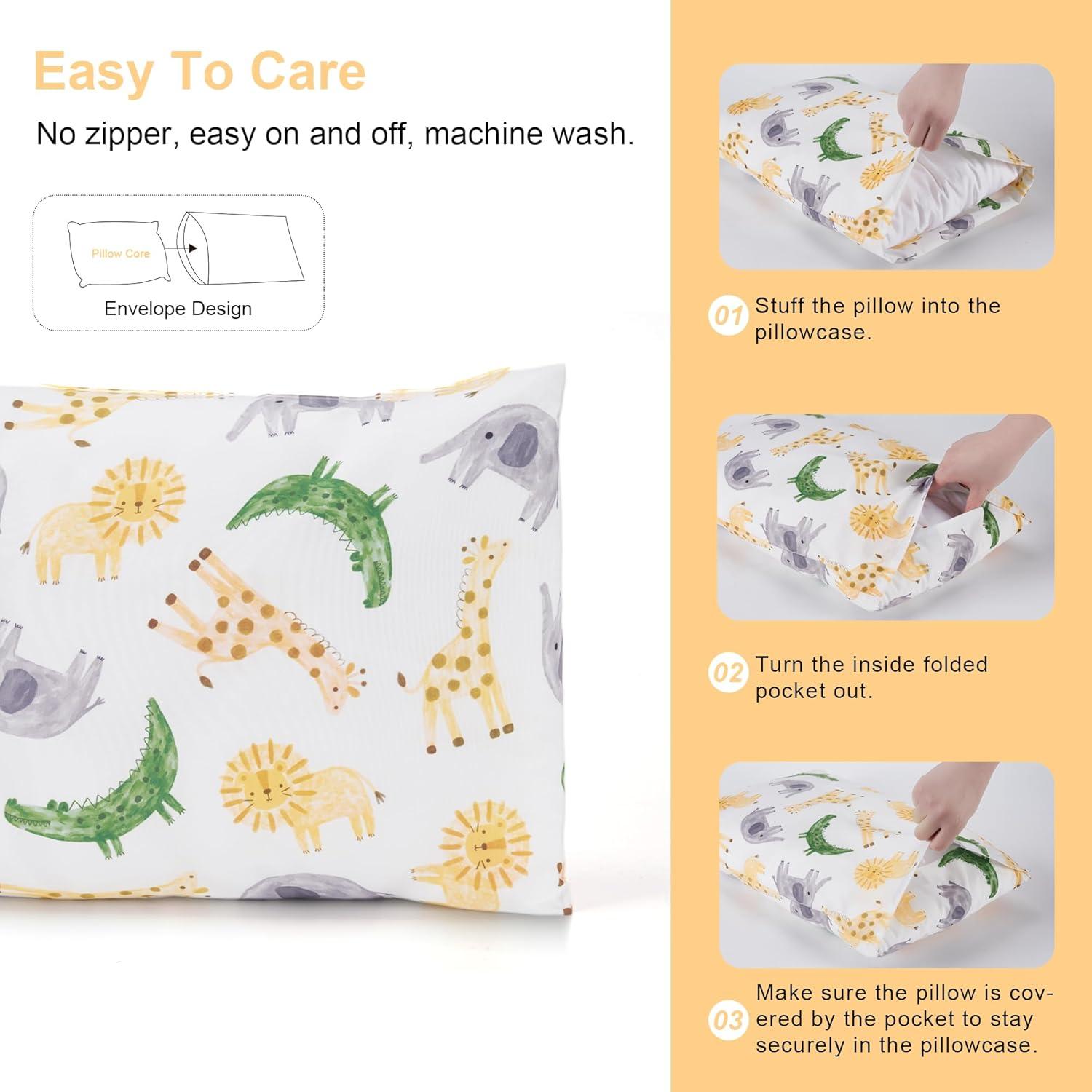 Fundas de Almohada TILLYOU para Niños 33x46 cm Paquete de 2