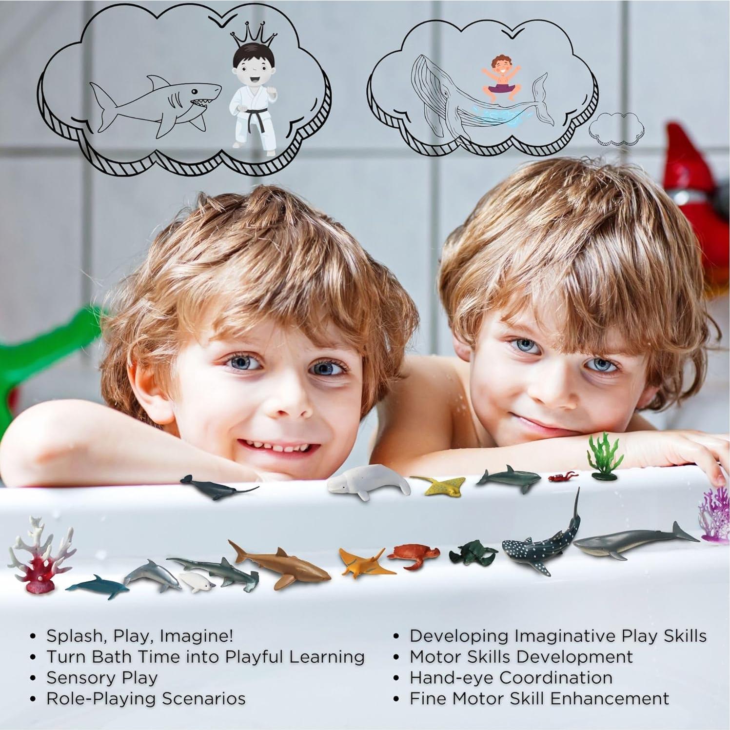 Juguetes de Animales Marinos Mini 15 Piezas Sungate