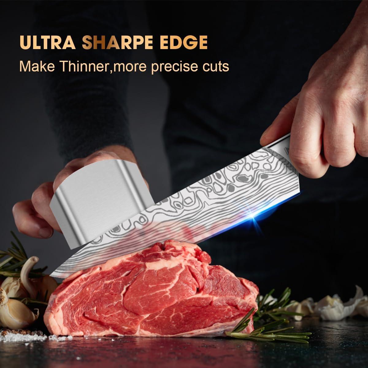 Juego de cuchillos de cocina Meleho 7 piezas acero inoxidable