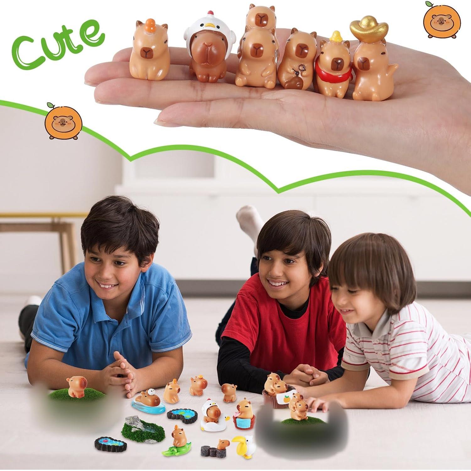 Set de Mini Figuras de Capibara Simgoing con Accesorios