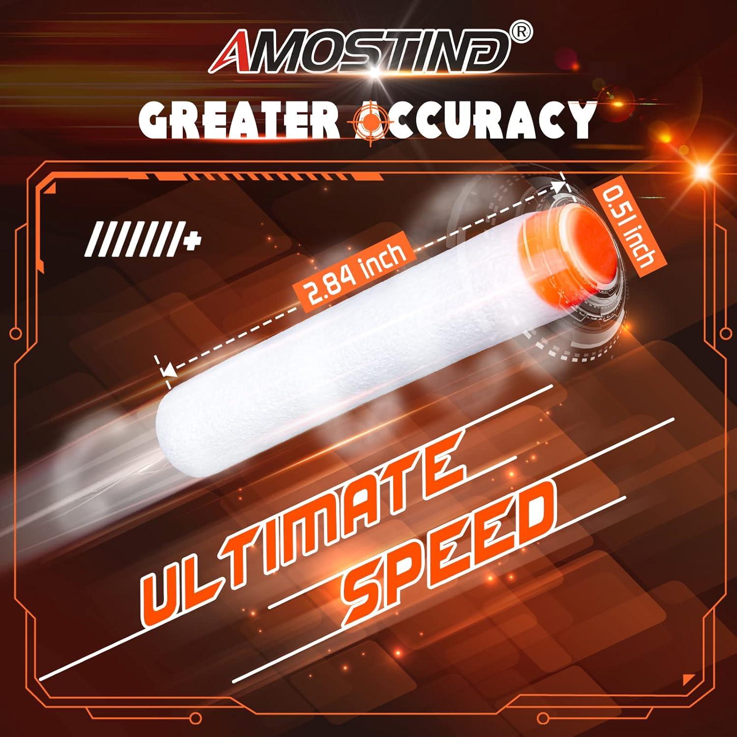 Dardos AMOSTING 100 PCS para Nerf N-Strike Elite 2.0