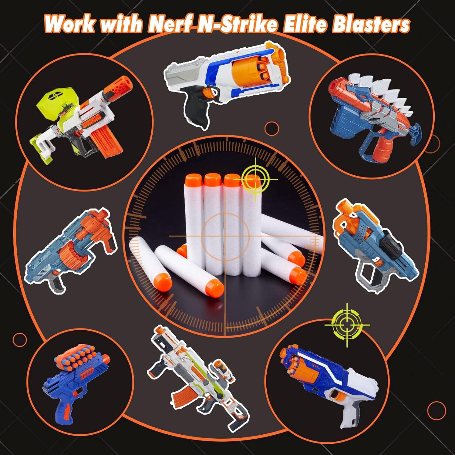 Dardos AMOSTING 100 PCS para Nerf N-Strike Elite 2.0