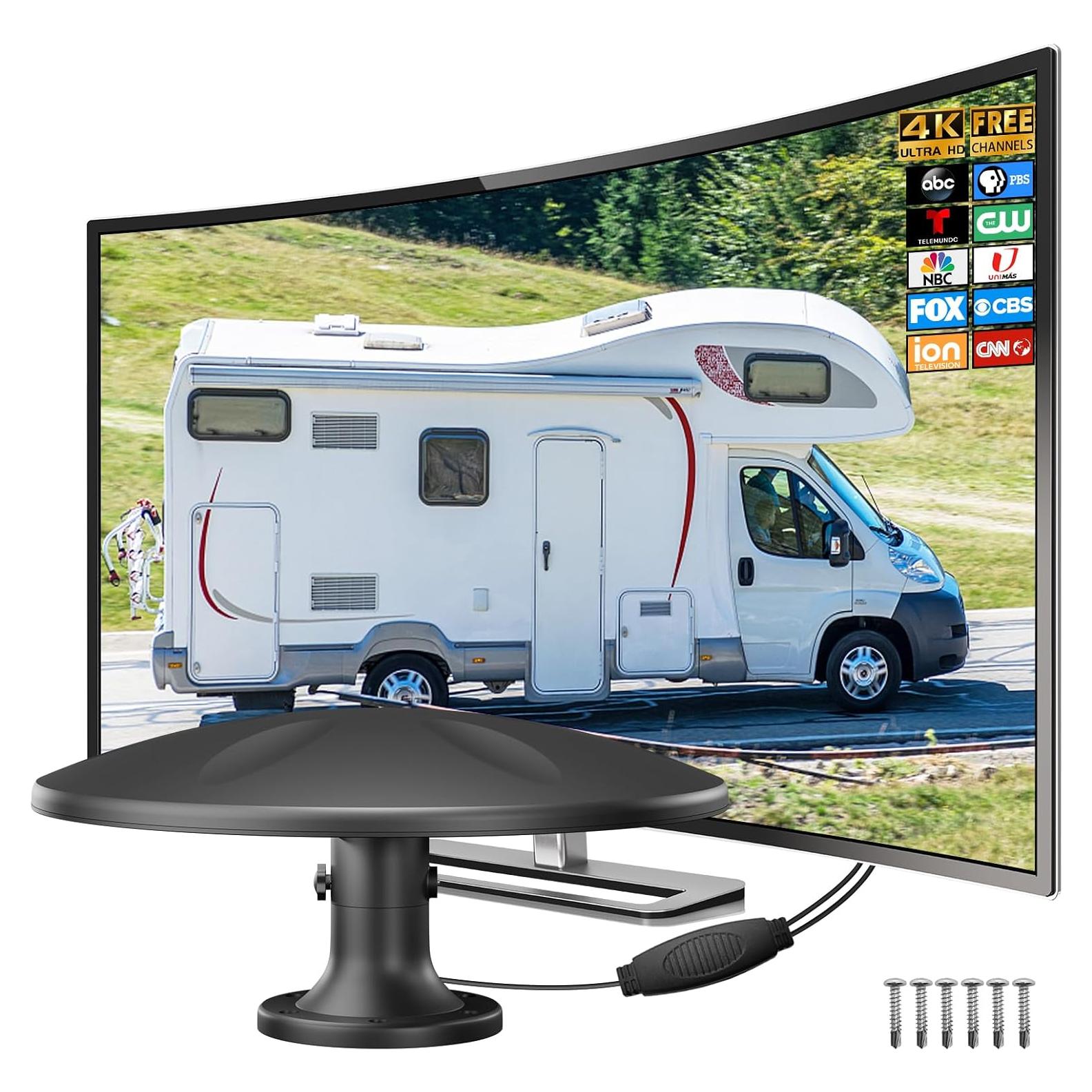 Antena de TV Exterior HDTV 4K DTB TECH 100 Millas Alcance