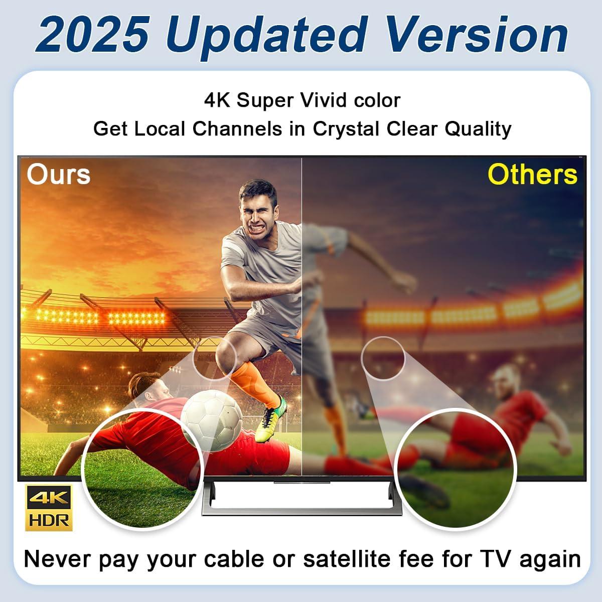 Antena de TV Exterior HDTV 4K DTB TECH 100 Millas Alcance