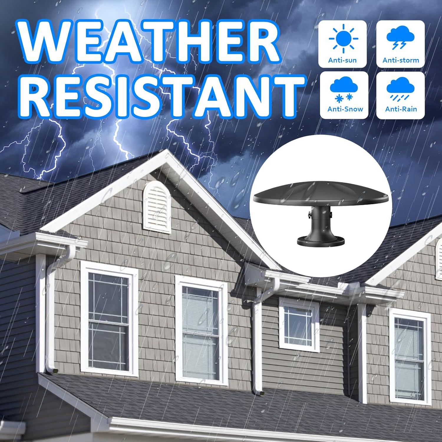 Antena de TV Exterior HDTV 4K DTB TECH 100 Millas Alcance