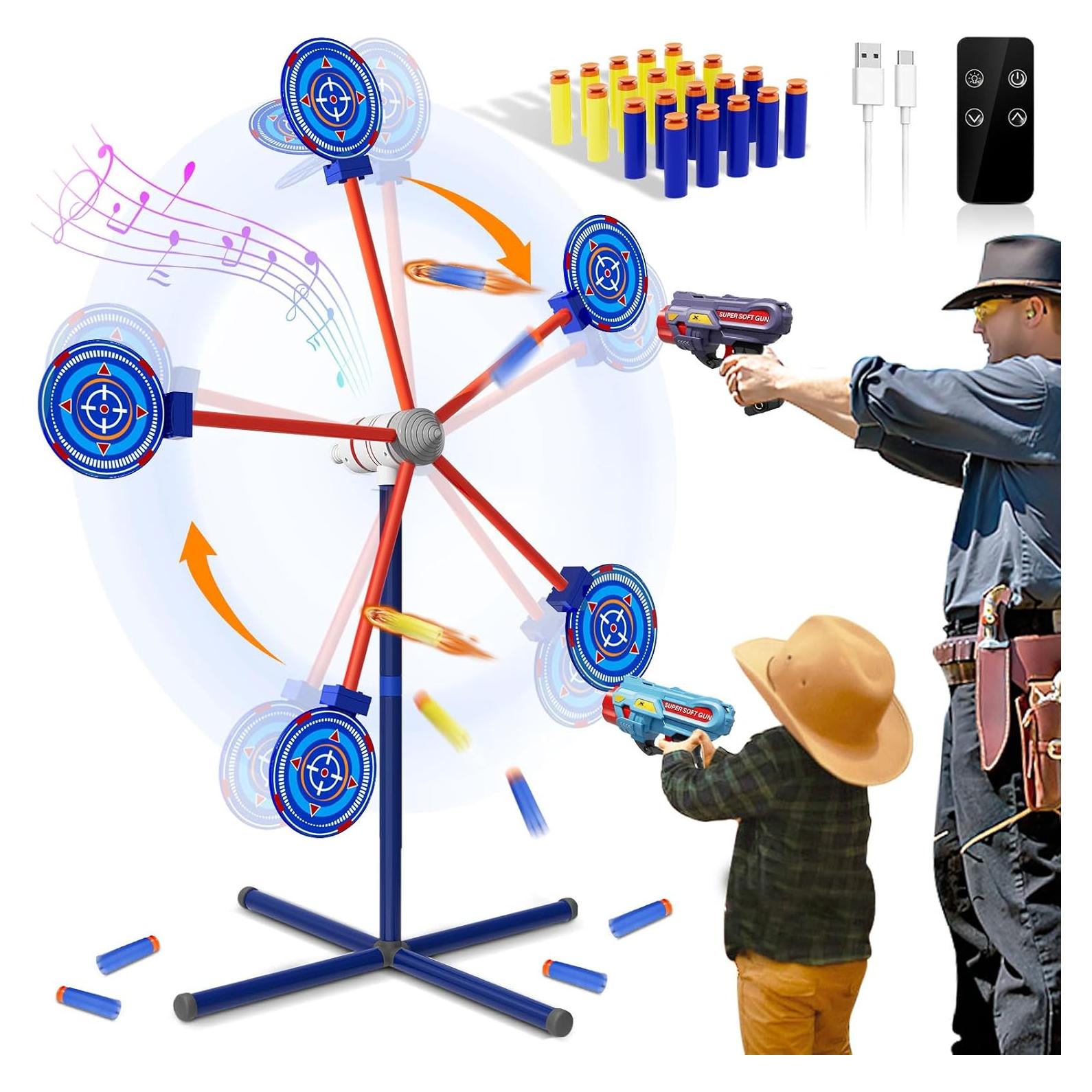 Juguete de Tiro HLDYA con Objetivo Giratorio y 20 Dardos