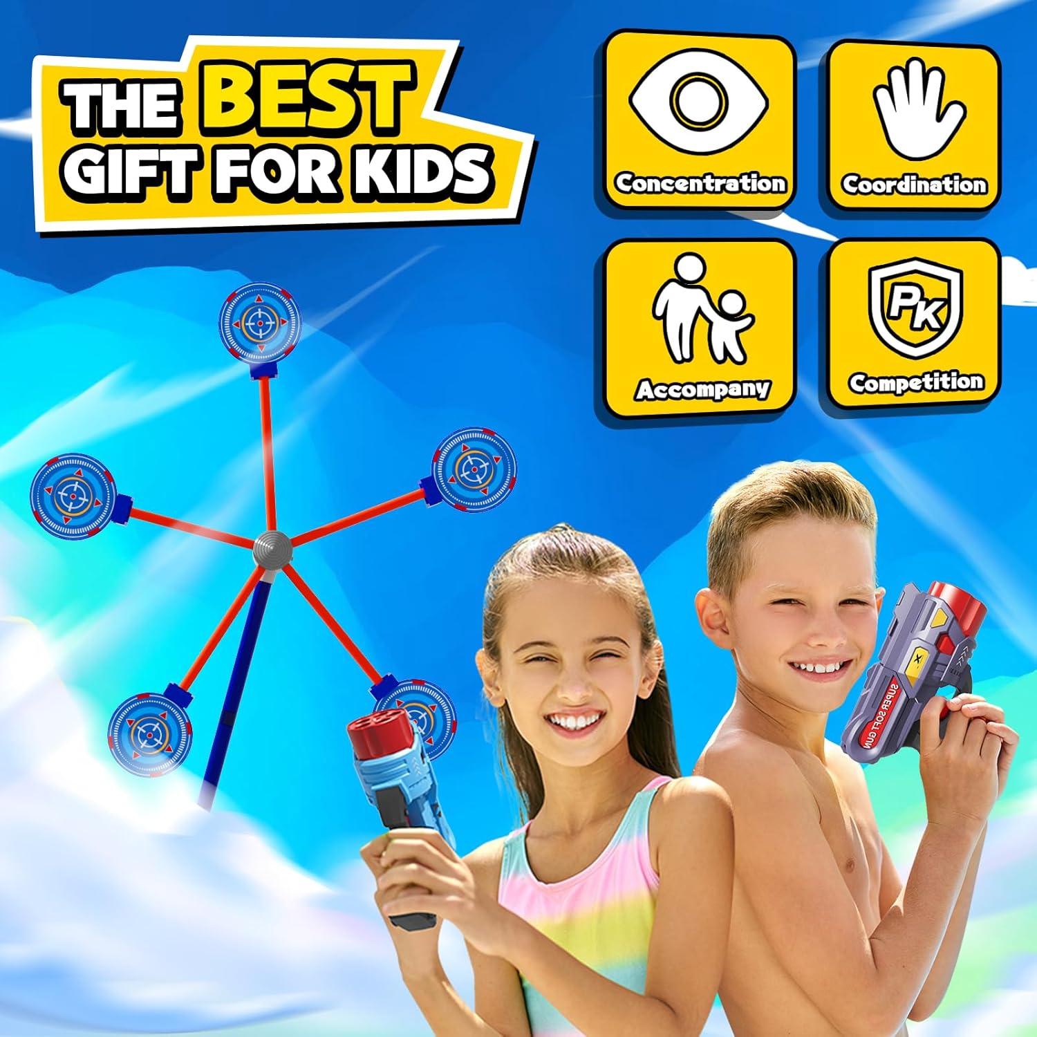 Juguete de Tiro HLDYA con Objetivo Giratorio y 20 Dardos