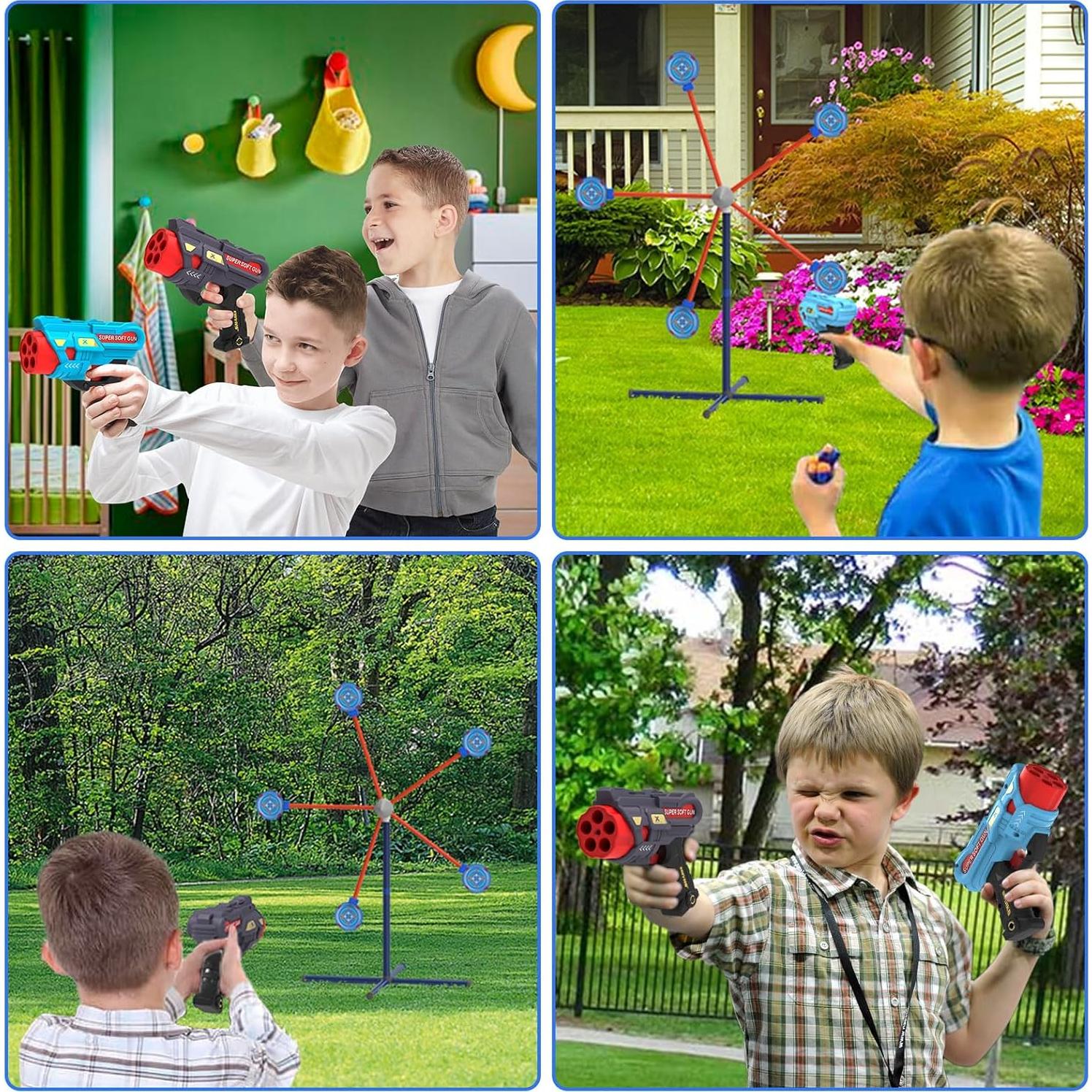 Juguete de Tiro HLDYA con Objetivo Giratorio y 20 Dardos