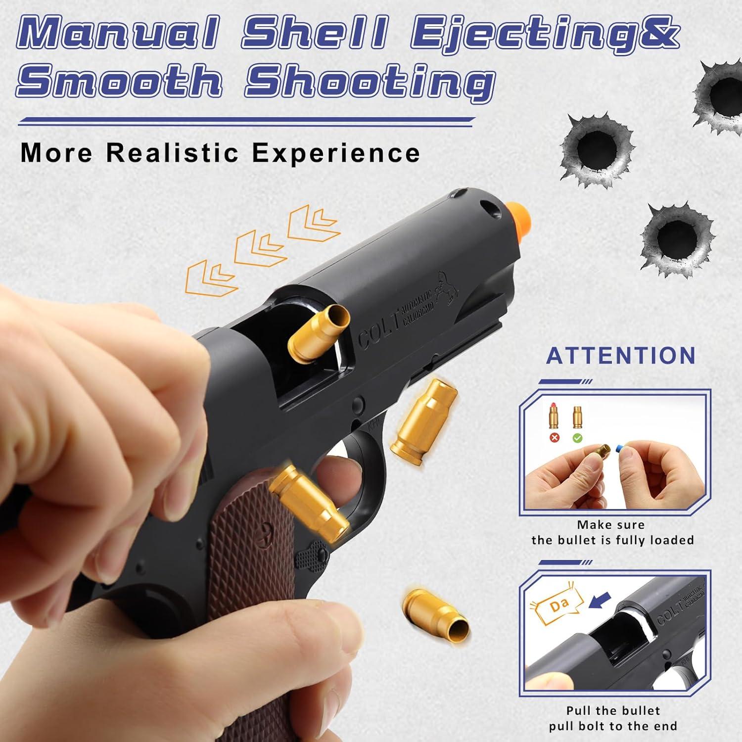 Pistola de Juguete EagleGrove con 50 Balas de Espuma