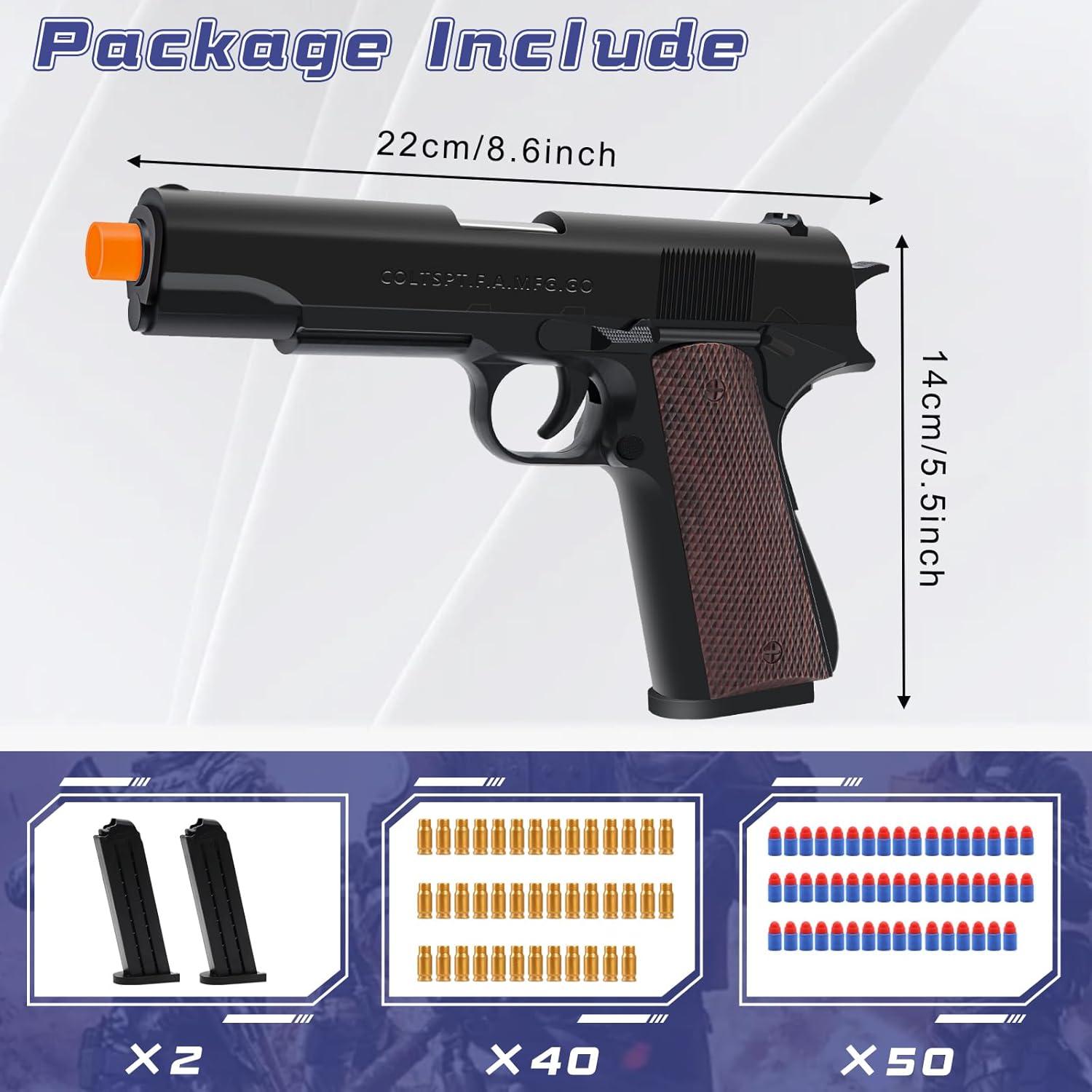 Pistola de Juguete EagleGrove con 50 Balas de Espuma