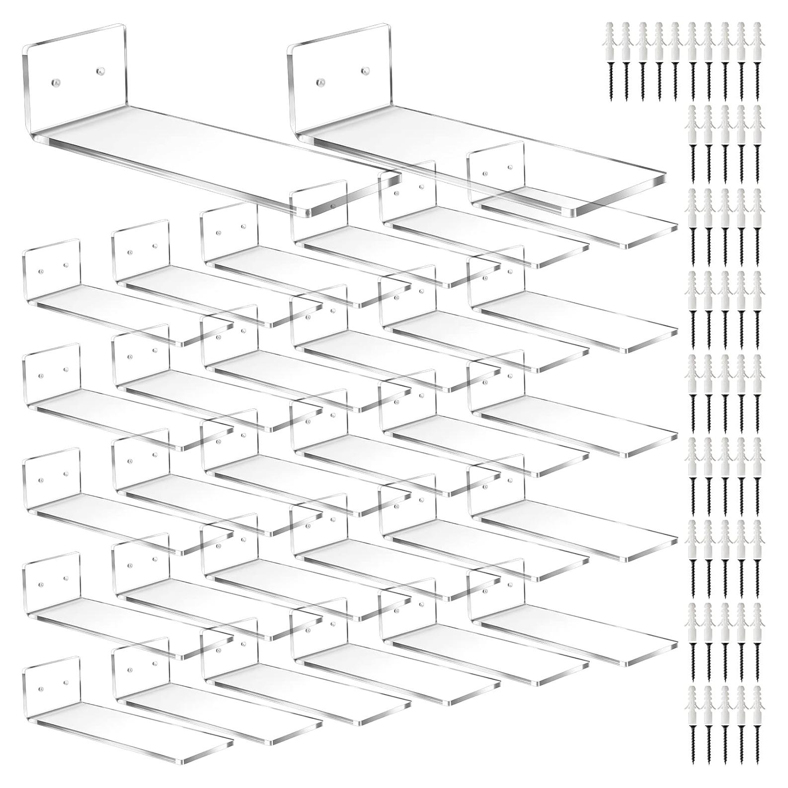 Estante Flotante para Zapatos Treela - 30 Piezas Acrílico 20x7.6cm