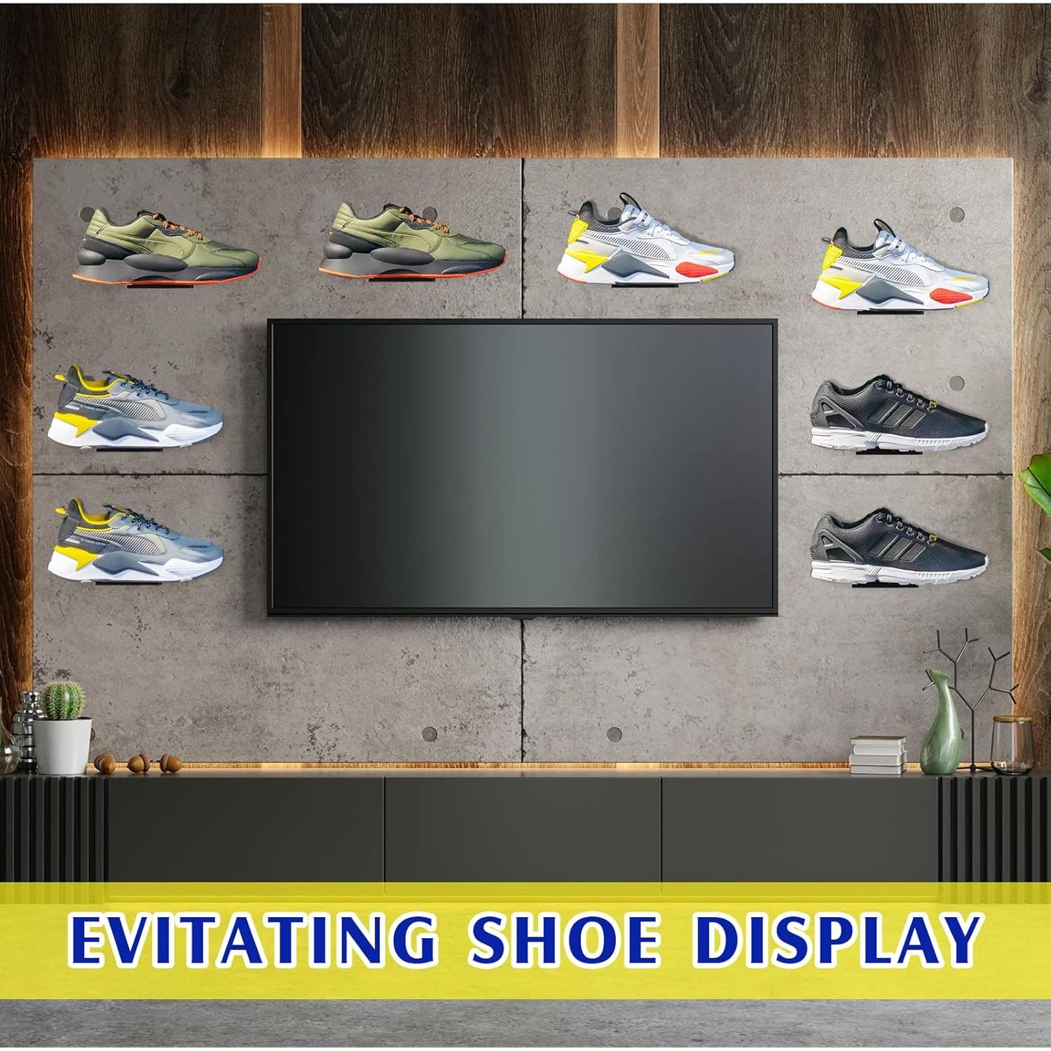 Estante Flotante para Zapatos Treela - 30 Piezas Acrílico 20x7.6cm