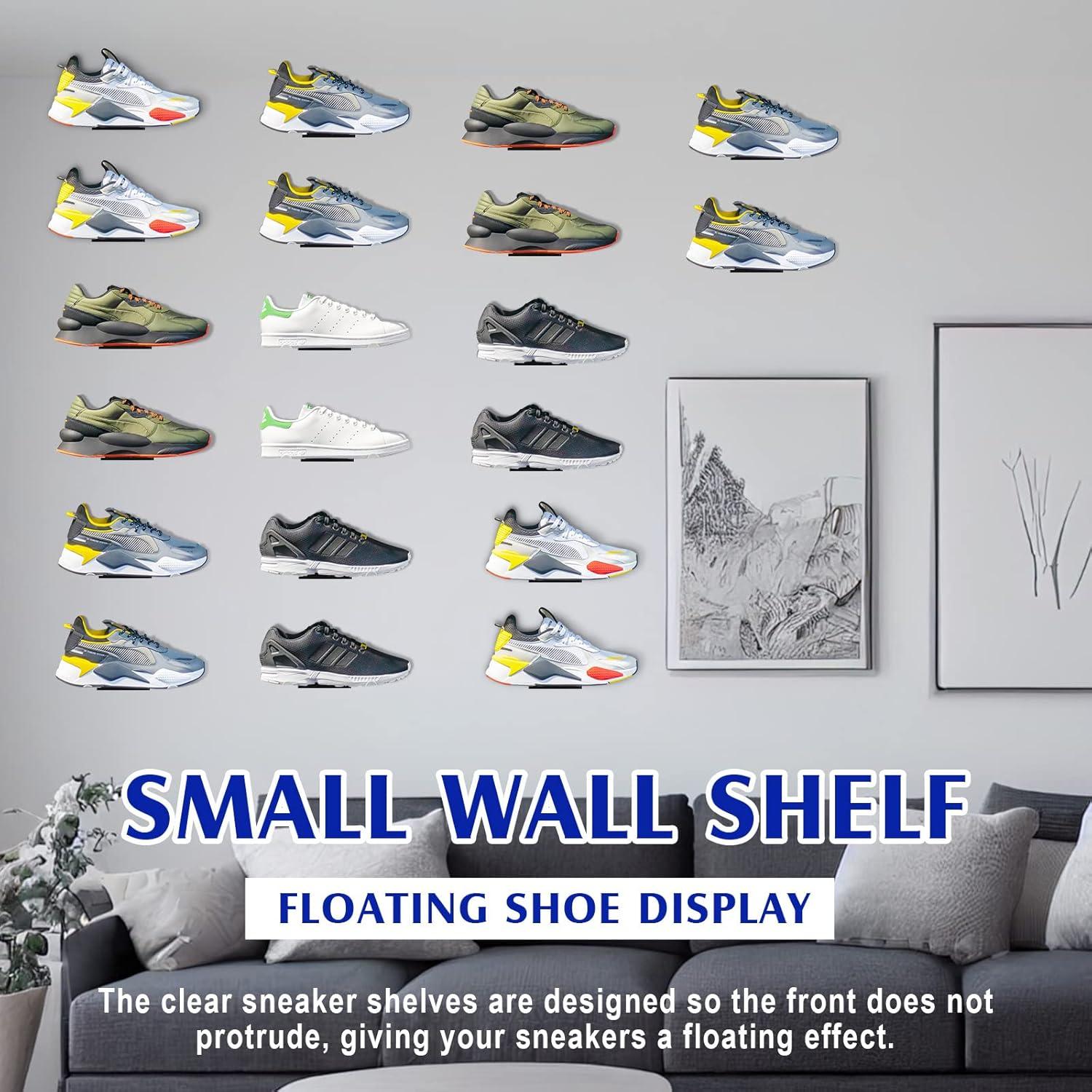 Estante Flotante para Zapatos Treela - 30 Piezas Acrílico 20x7.6cm