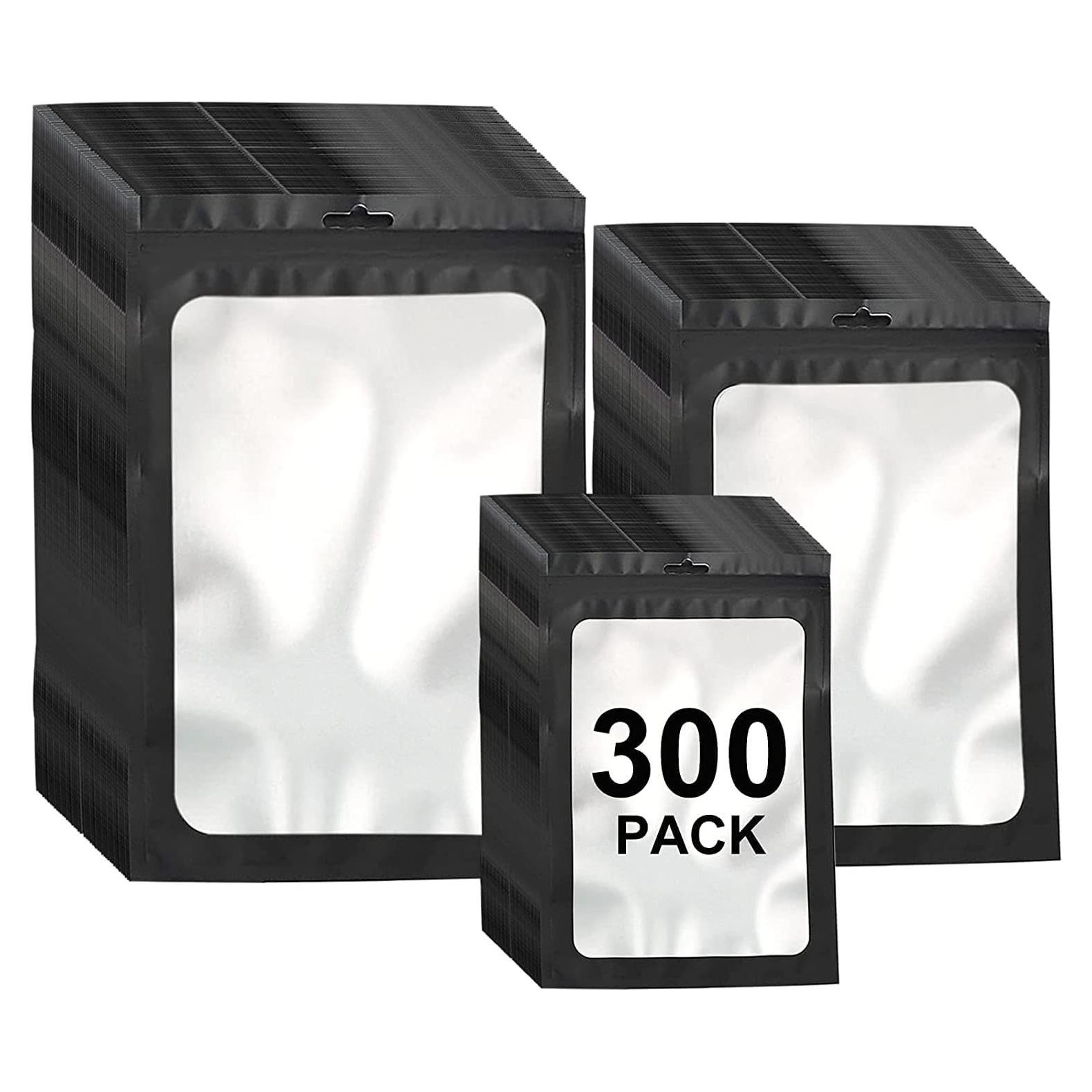 300 Bolsas Mylar Reutilizables MEACOLIA 3 Tamaños 7.6-20.1 cm