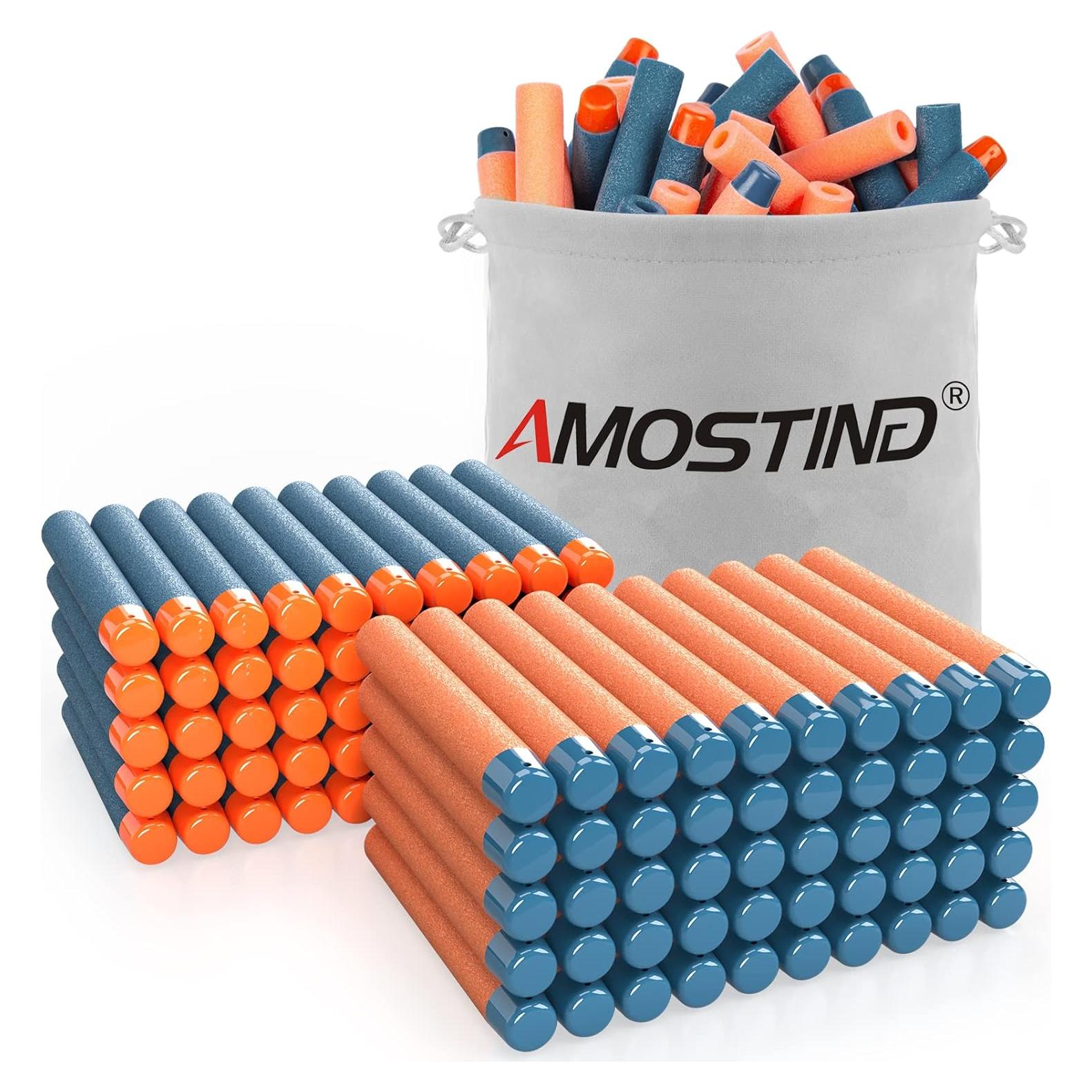 Recargas Nerf AMOSTING 100PCS Elite 2.0 Azul y Naranja