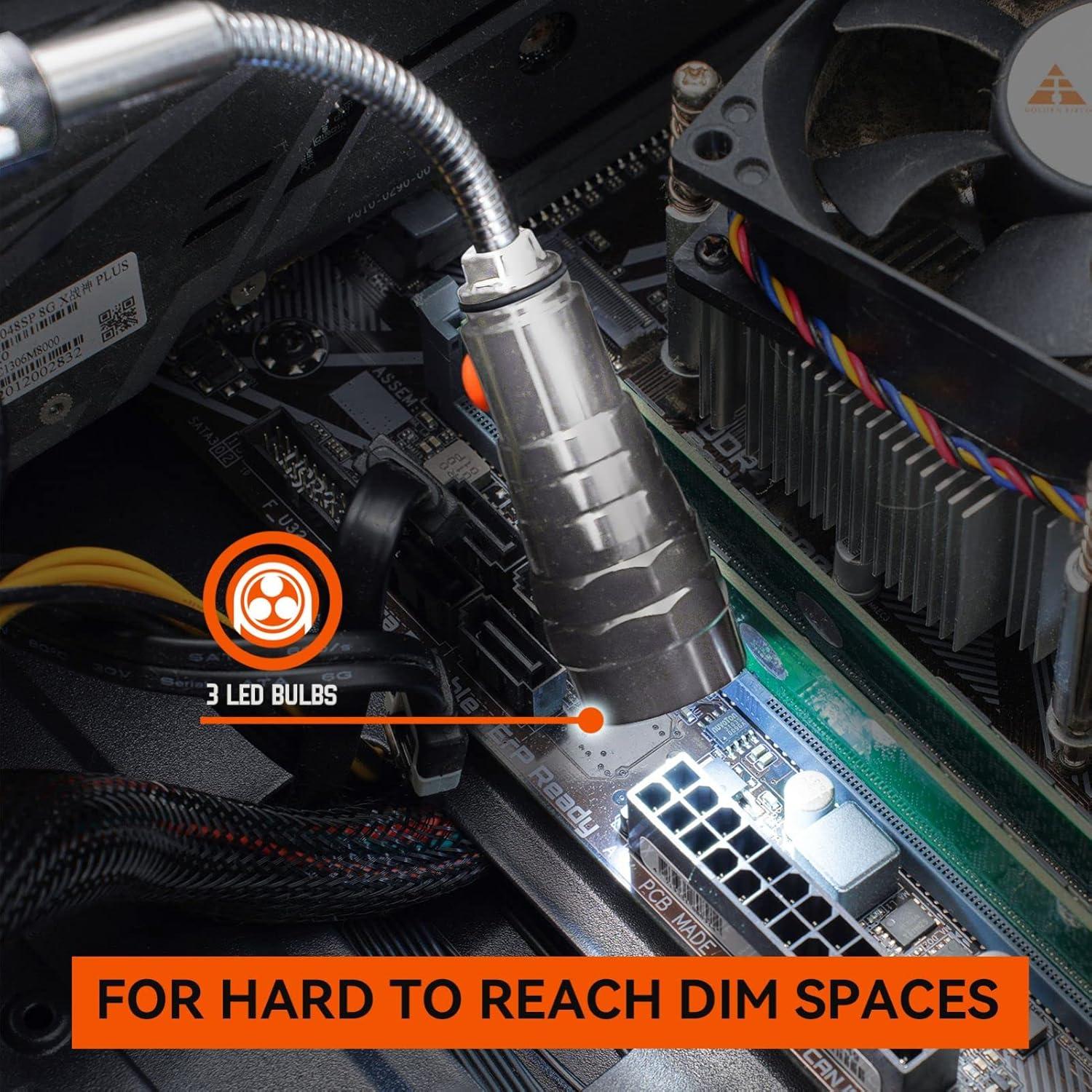 Linterna Magnética Telescópica VIBELITE 200 Lúmenes Plata