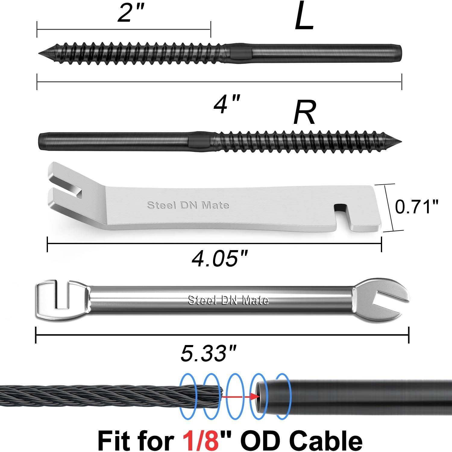 Tornillos de Anclaje de Acero Inoxidable T316 Negro 30 Pzas