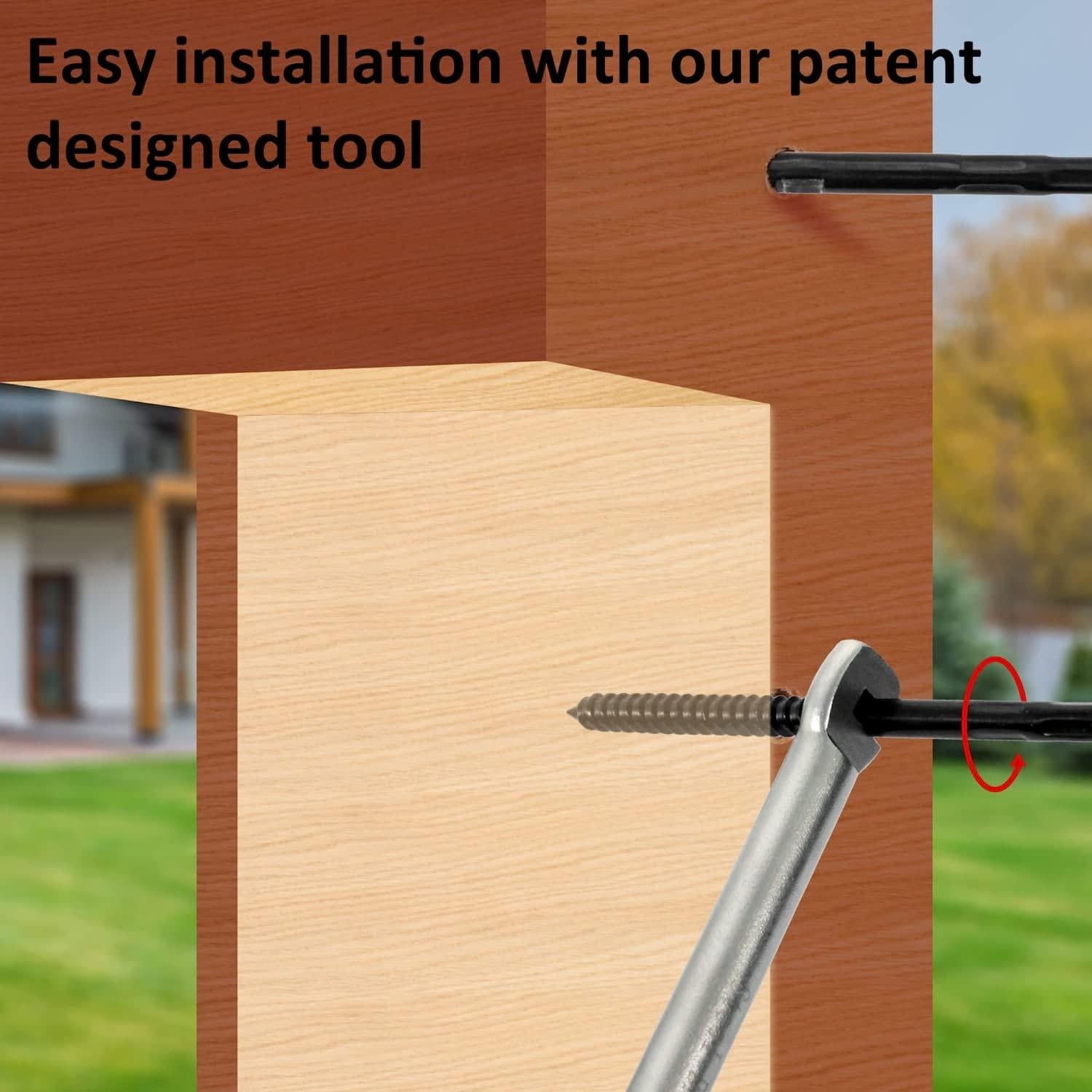 Tornillos de Anclaje de Acero Inoxidable T316 Negro 30 Pzas