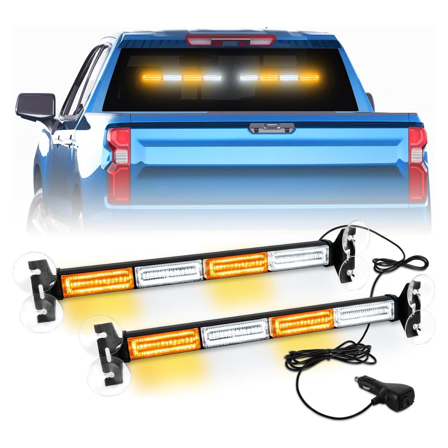 Barra de Luz Estroboscópica de Emergencia LRTER 45cm Ámbar/Blanco