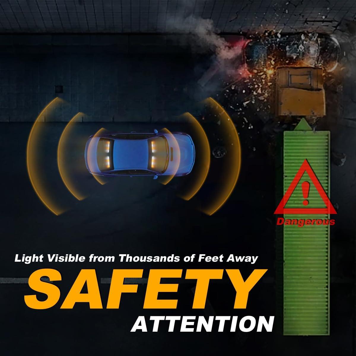 Barra de Luz Estroboscópica de Emergencia LRTER 45cm Ámbar/Blanco