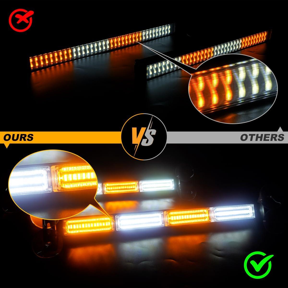 Barra de Luz Estroboscópica de Emergencia LRTER 45cm Ámbar/Blanco