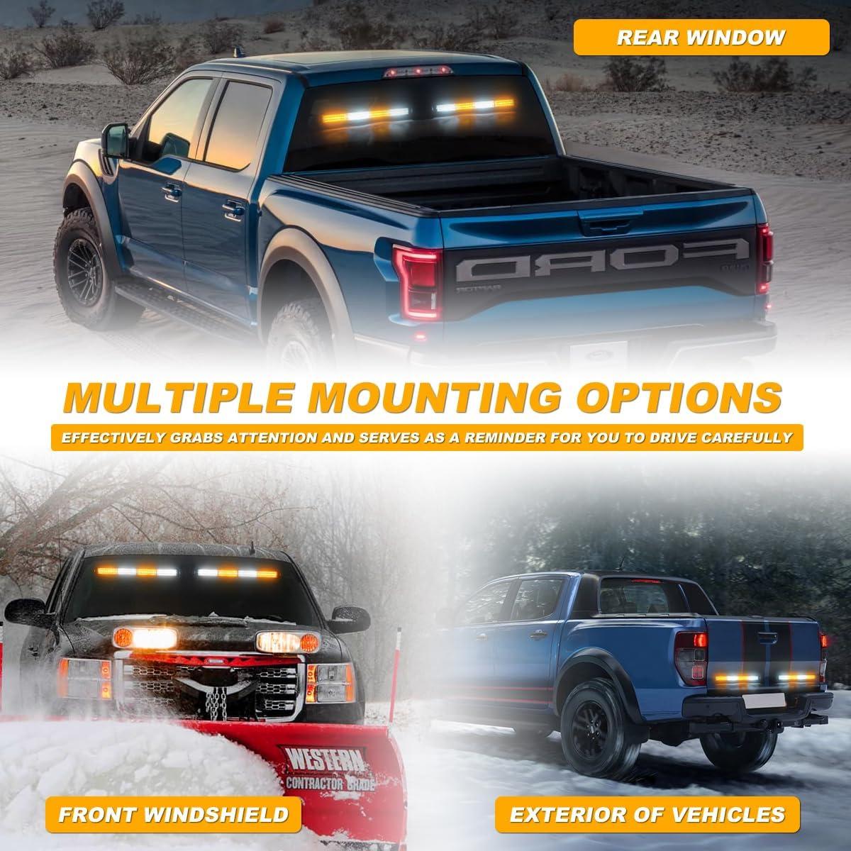 Barra de Luz Estroboscópica de Emergencia LRTER 45cm Ámbar/Blanco