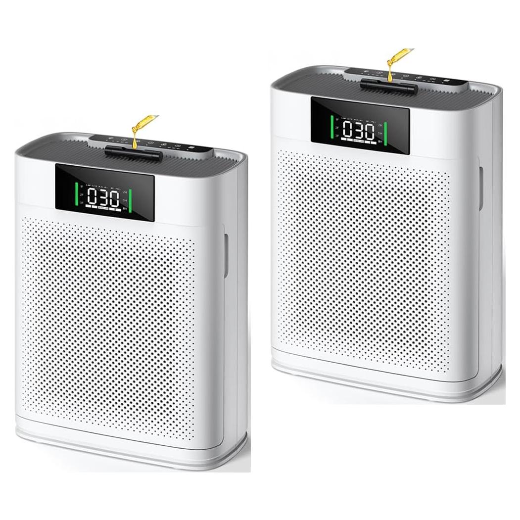 Purificador de Aire Honeyuan ZY3866G HEPA H13 para Habitaciones Grandes