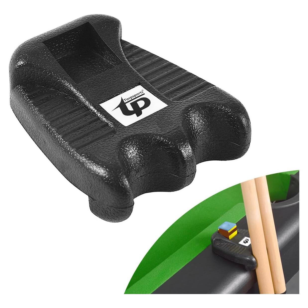 Soporte Portátil para 2 Tacos de Billar Torpsports - Goma Negra