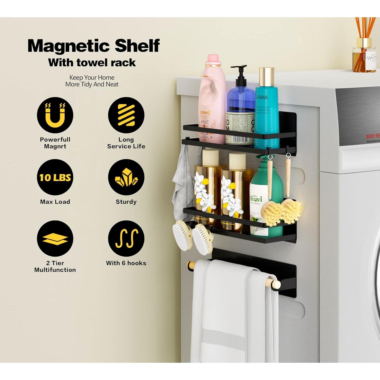 Estante Magnético para Especias SlimmKISS - 2 Piezas Negro