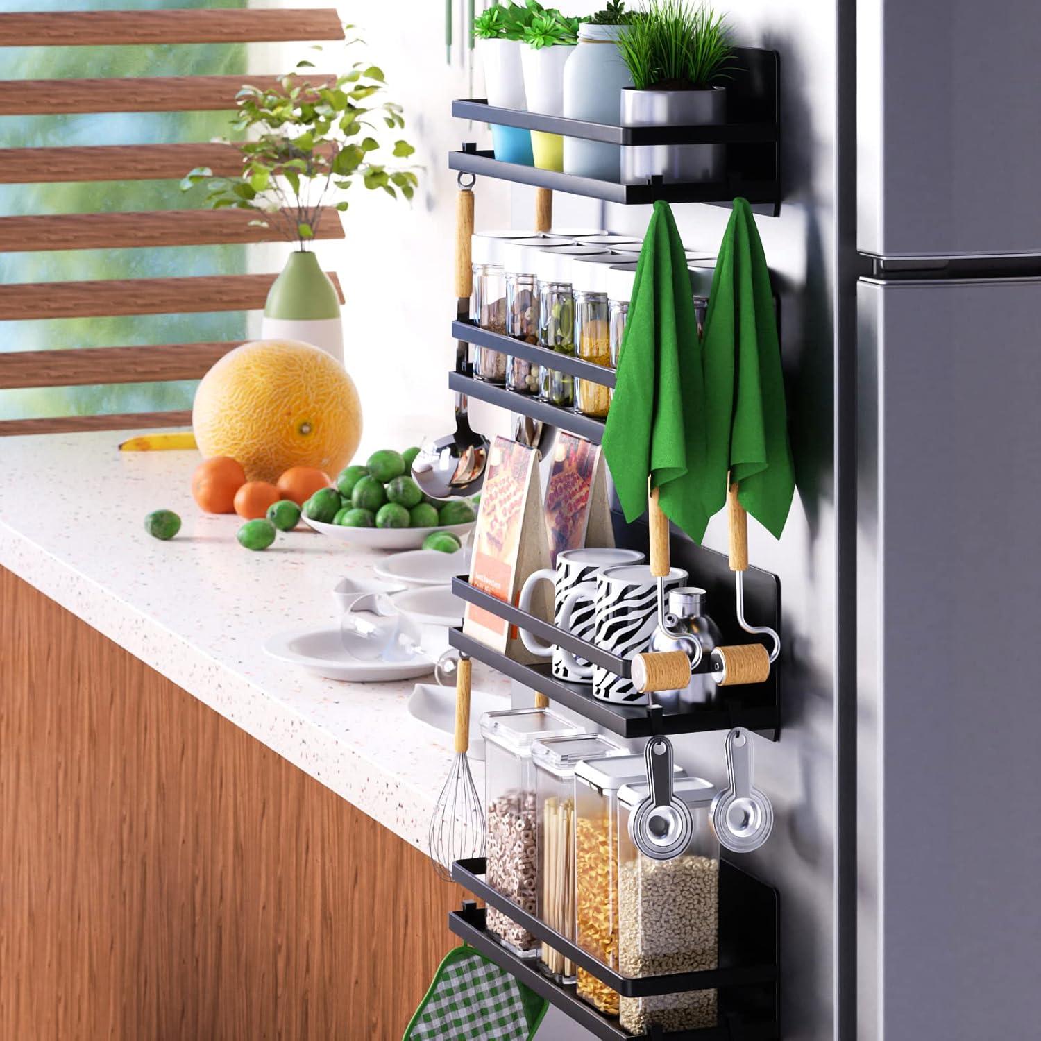 Estante Magnético para Especias SlimmKISS - 2 Piezas Negro