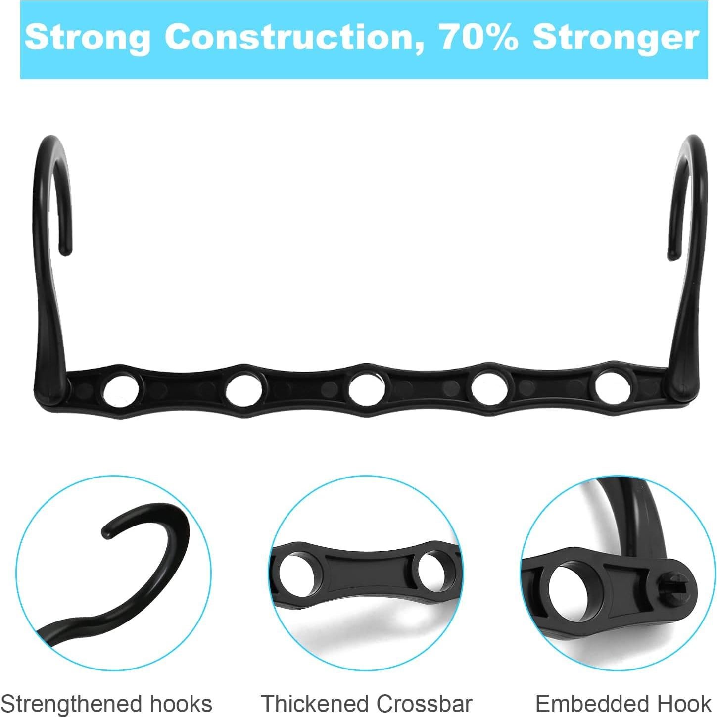 10 Perchas Ahorra Espacio DUCOO - Organizadores de Armario Negros