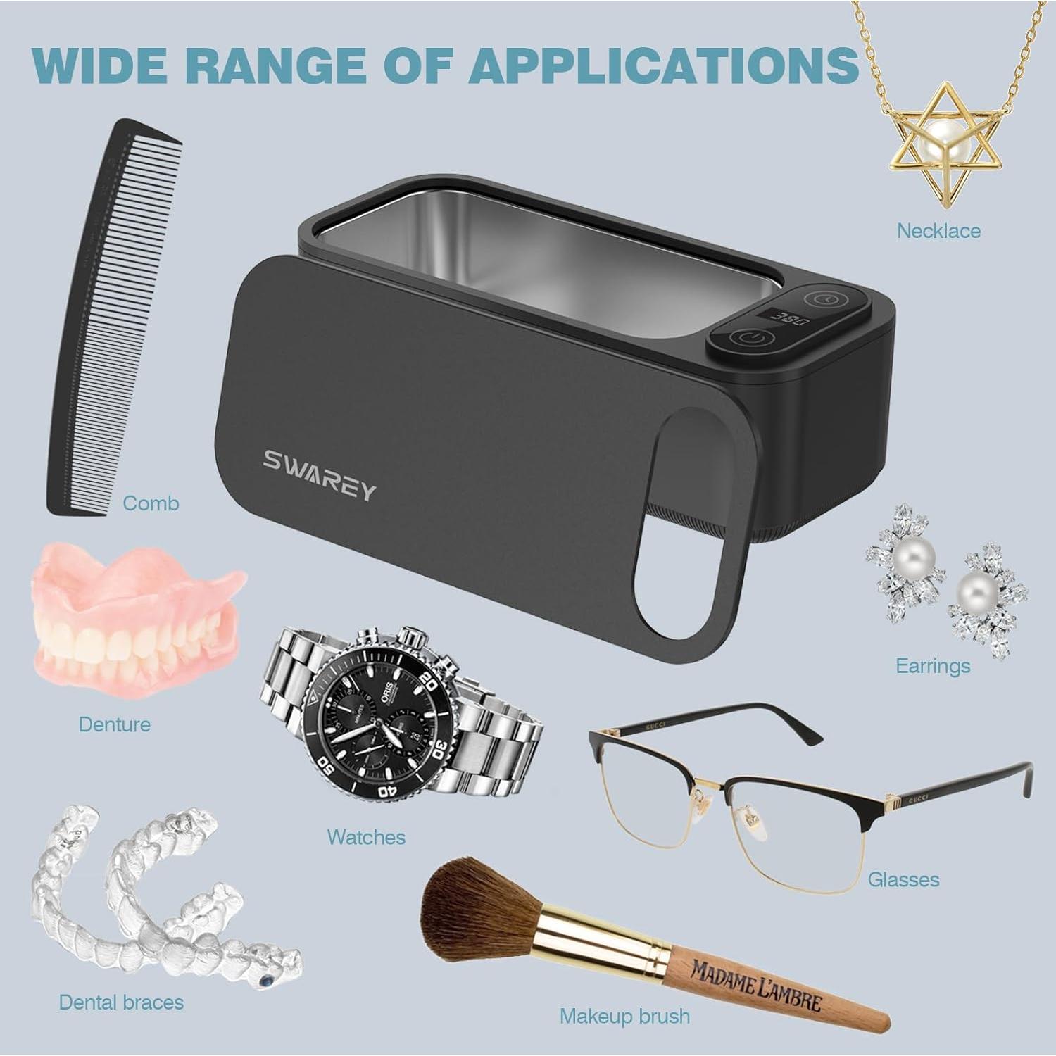 Limpiador Ultrasónico SWAREY 680ML para Joyería y Gafas