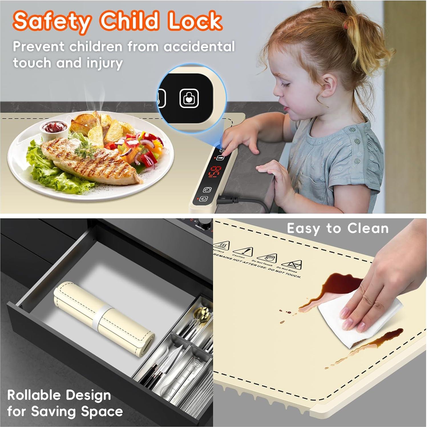 Alfombrilla Calentadora Eléctrica ByNaRIX Beige 40.96x13cm