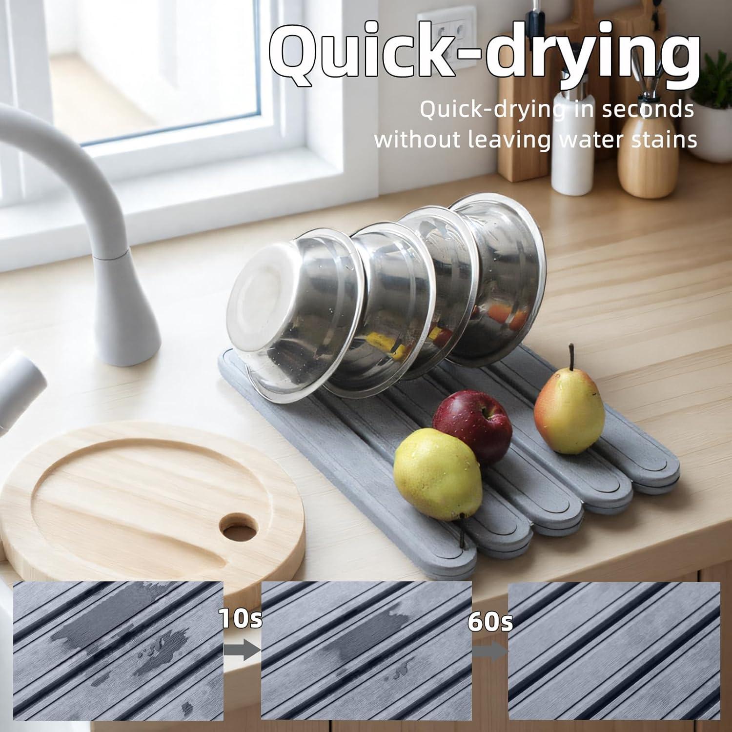 Alfombrilla de Secado de Piedra Diatomácea GAMYPET 60x40 cm Antideslizante