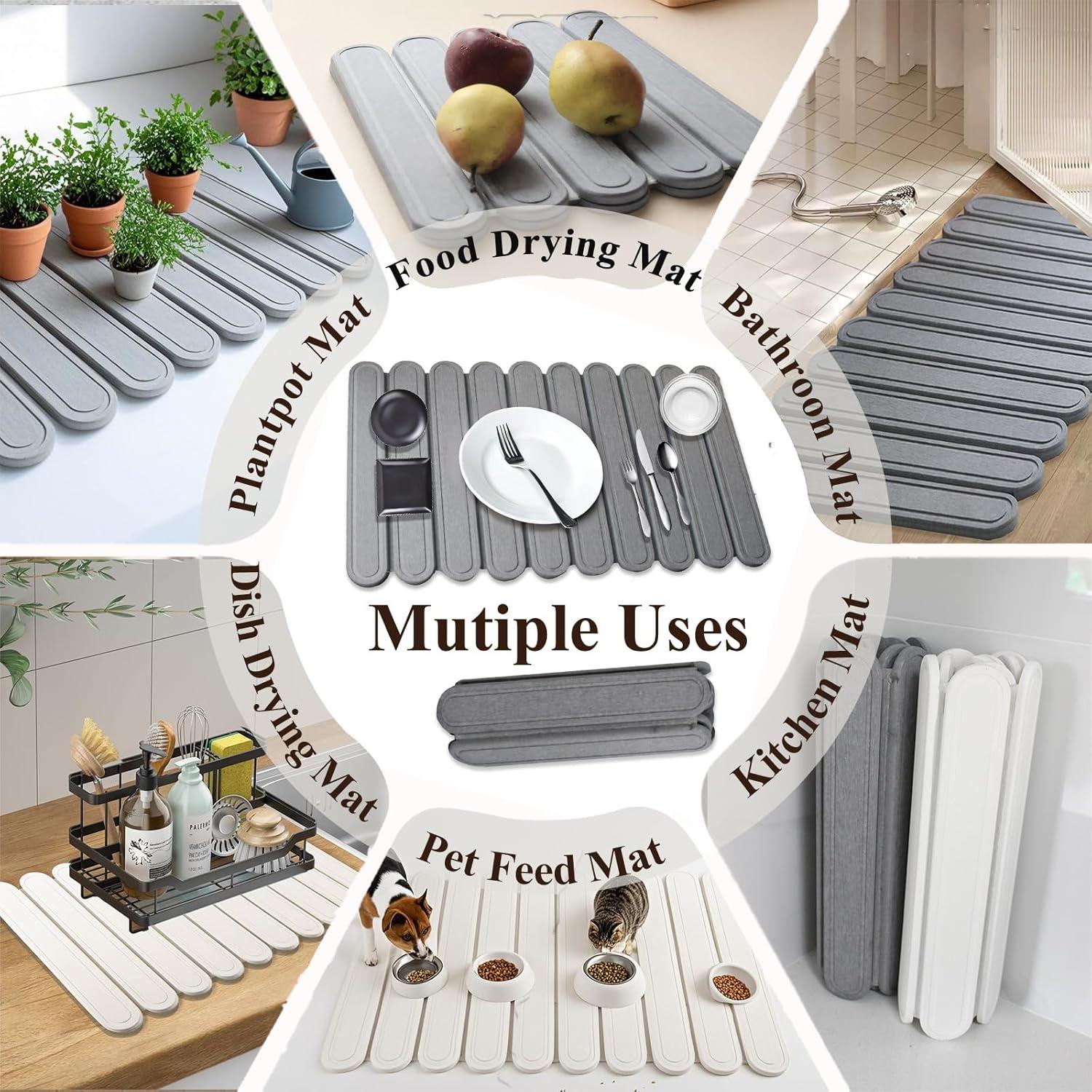 Alfombrilla de Secado de Piedra Diatomácea GAMYPET 60x40 cm Antideslizante