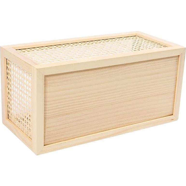 Cesta de Almacenamiento de Madera Pequeña 34.6x16.6 cm