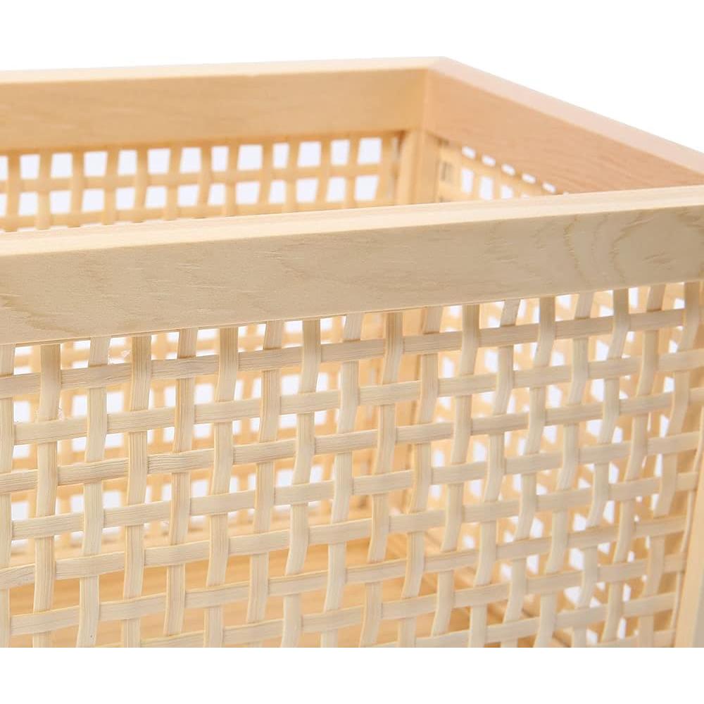 Cesta de Almacenamiento de Madera Pequeña 34.6x16.6 cm