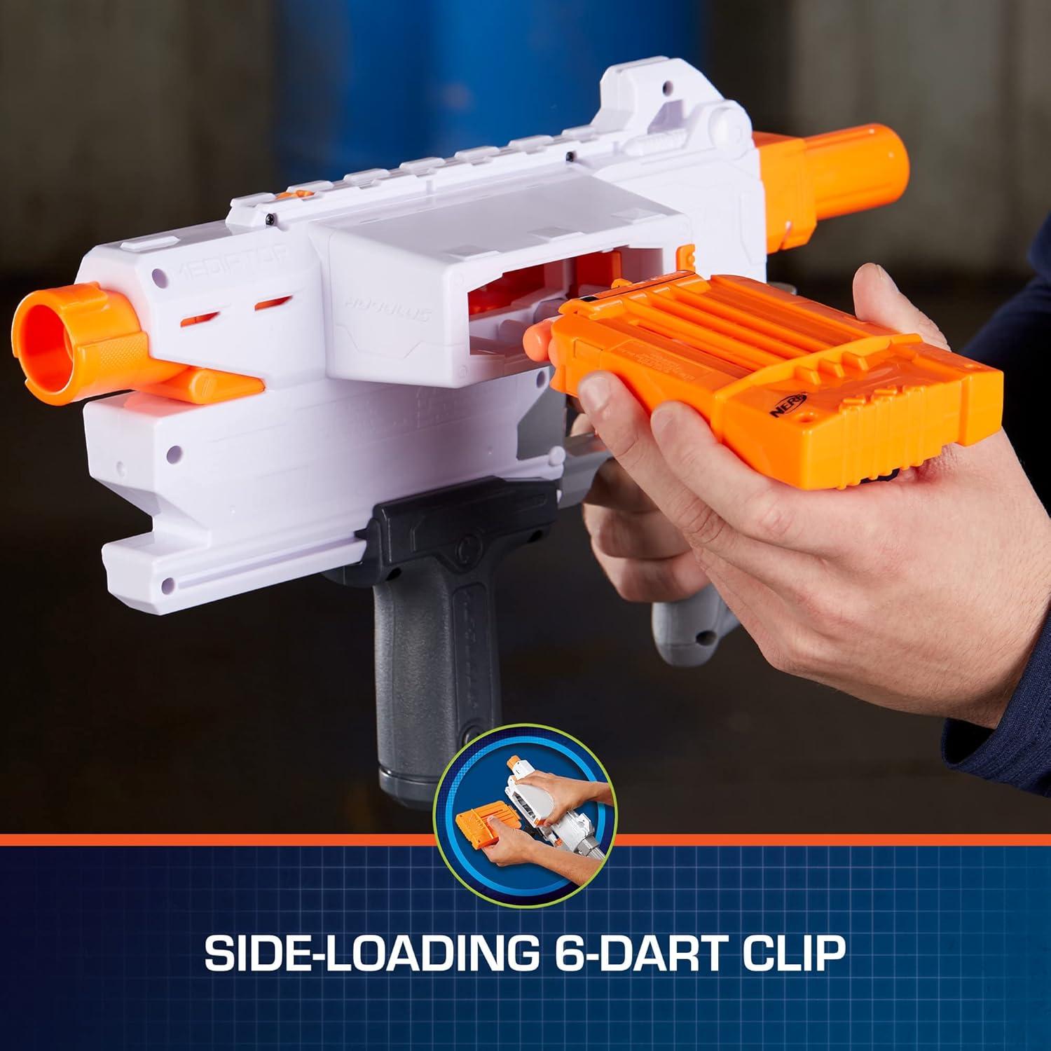 Blaster Nerf Modulus Mediator - Dispara 6 Dardos Rápido