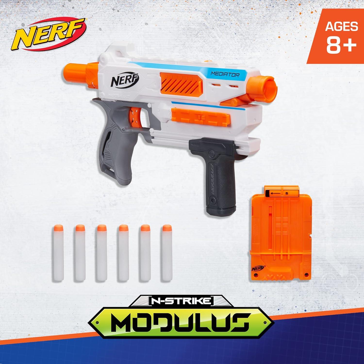 Blaster Nerf Modulus Mediator - Dispara 6 Dardos Rápido