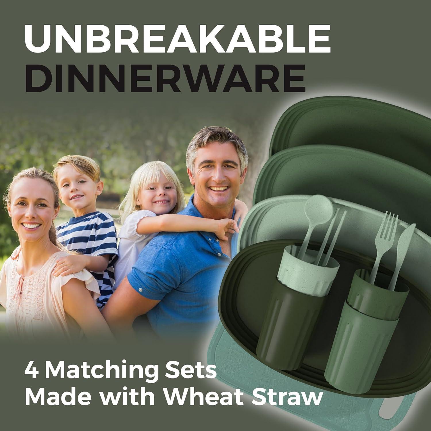 Mochila de Picnic Fern & Soul para 4 Personas con Manta y Enfriador